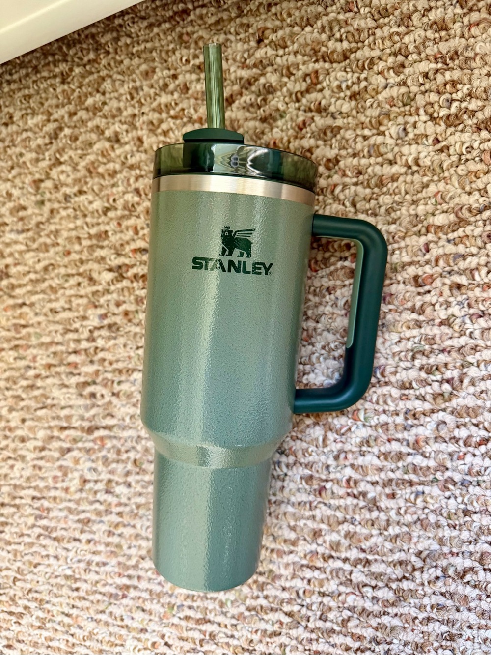 Stanley 40oz Quencher Tumbler Limited Edition Hammertone Green EUC